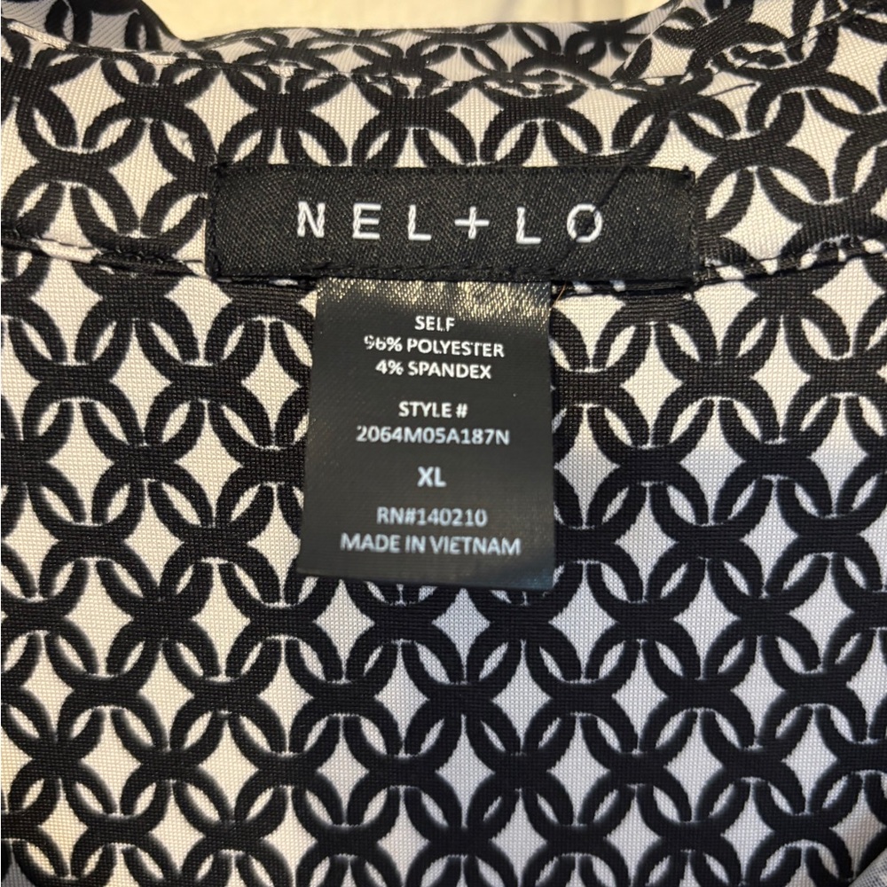 NEL + LO XL Black and White Patterned Dress - Picture 2 of 8